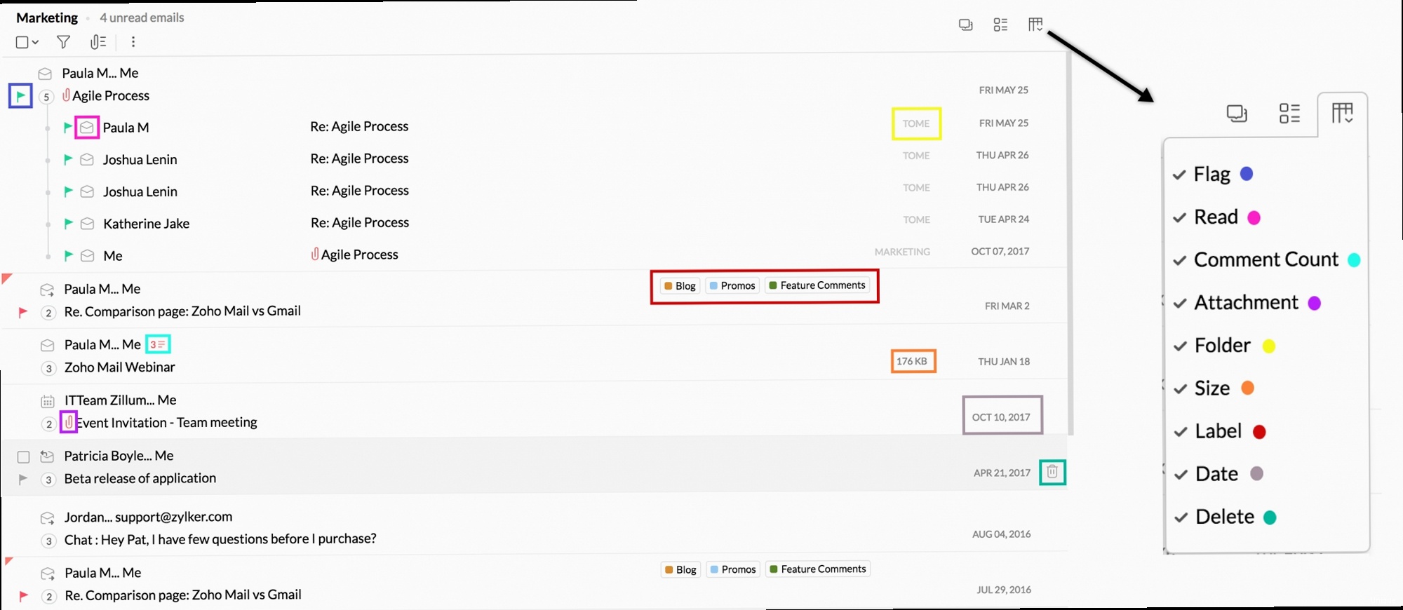 Illustration for Screenshots of the Zoho Mail domain verification process, showing DNS record examples. How to set up zoho email - Screenshots of the Zoho Mail domain verification process, showing DNS record examples.