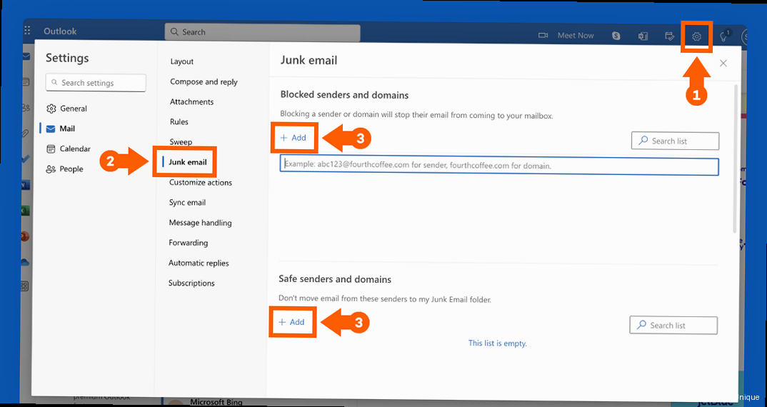 Illustration for A screenshot of Outlook's Junk Email Options settings panel, highlighting different levels of protection and options for handling suspected spam. How to stop spam emails on outlook - A screenshot of Outlook's Junk Email Options settings panel, highlighting different levels of protection and options for handling suspected spam.