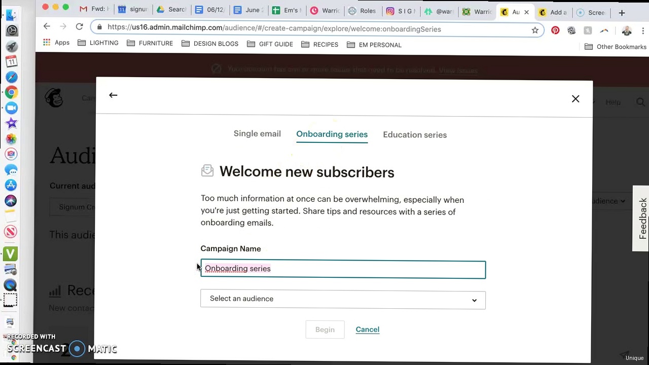 Illustration for Screenshot of the Mailchimp Audience settings page, highlighting the How to create mailchimp audience - Screenshot of the Mailchimp Audience settings page, highlighting the