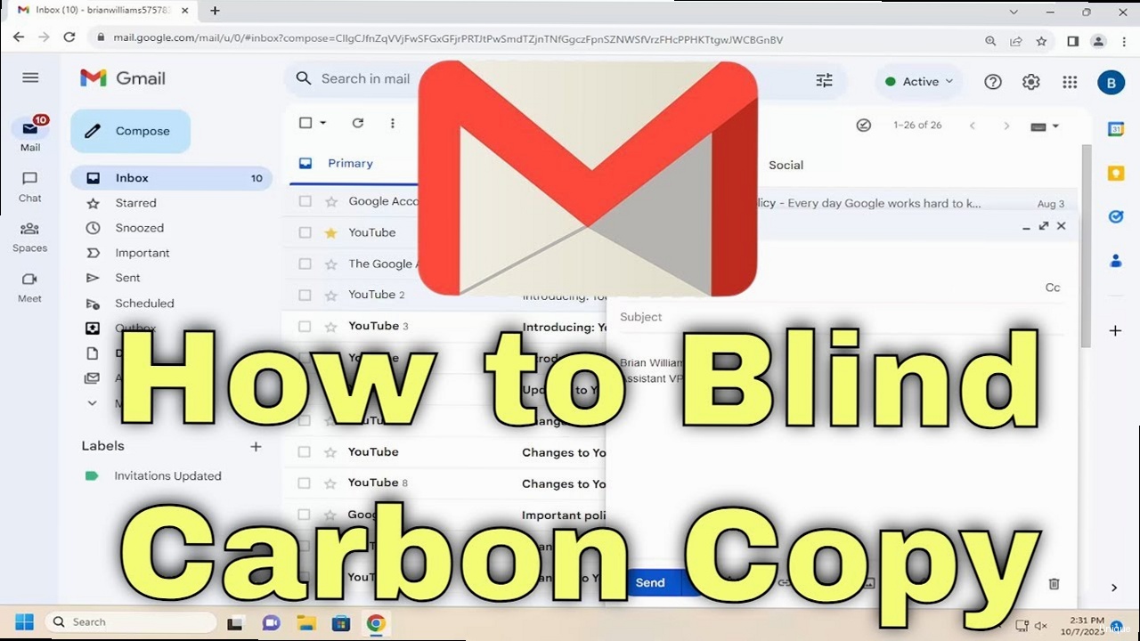 Illustration for Step-by-step instructions with screenshots on how to add recipients to the BCC field in Gmail, including tips for large email lists. How to use bcc gmail - Step-by-step instructions with screenshots on how to add recipients to the BCC field in Gmail, including tips for large email lists.