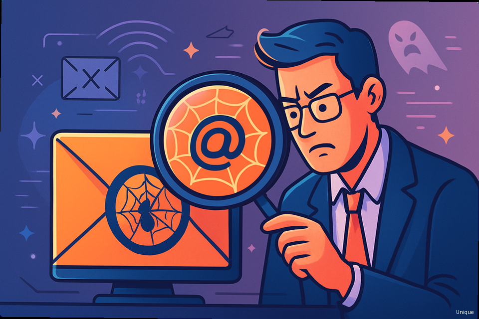 How to fix email going to spam - An illustration depicting the flow of an email from sender to recipient, highlighting the role of SPF in verifying the sender's authenticity.