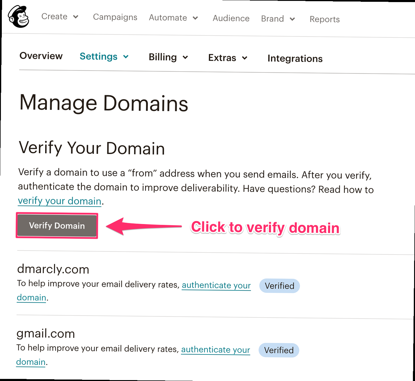 Illustration for Example showing SPF, DKIM and DMARC records in a DNS configuration panel. How to use mailchimp - Example showing SPF, DKIM and DMARC records in a DNS configuration panel.