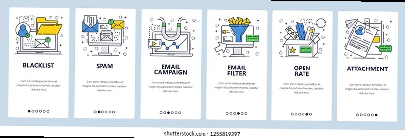 Illustration for A visual representation of content being analyzed and classified as either Filter service spam prevention - A visual representation of content being analyzed and classified as either