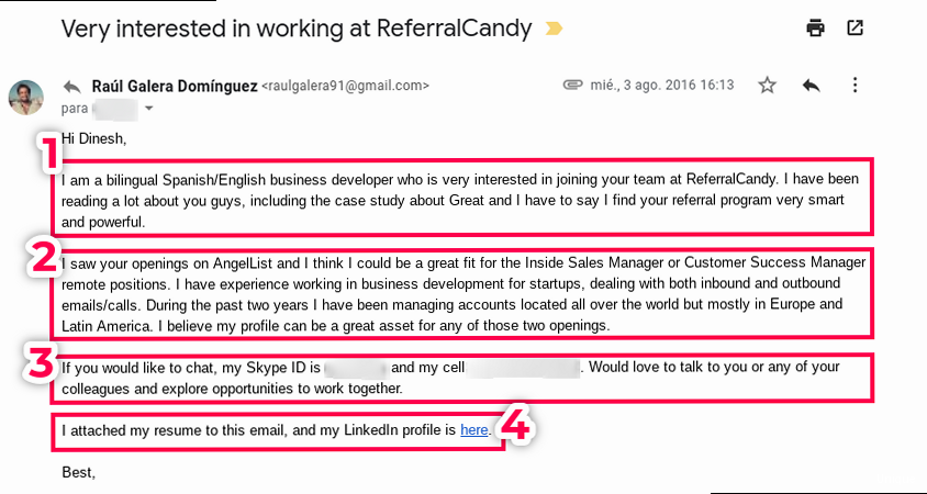 Illustration for Show a screenshot of a cold email incorporating personalized details like the recipient's company name, recent achievements, and specific interests. Copywriting cold email examples - Show a screenshot of a cold email incorporating personalized details like the recipient's company name, recent achievements, and specific interests.