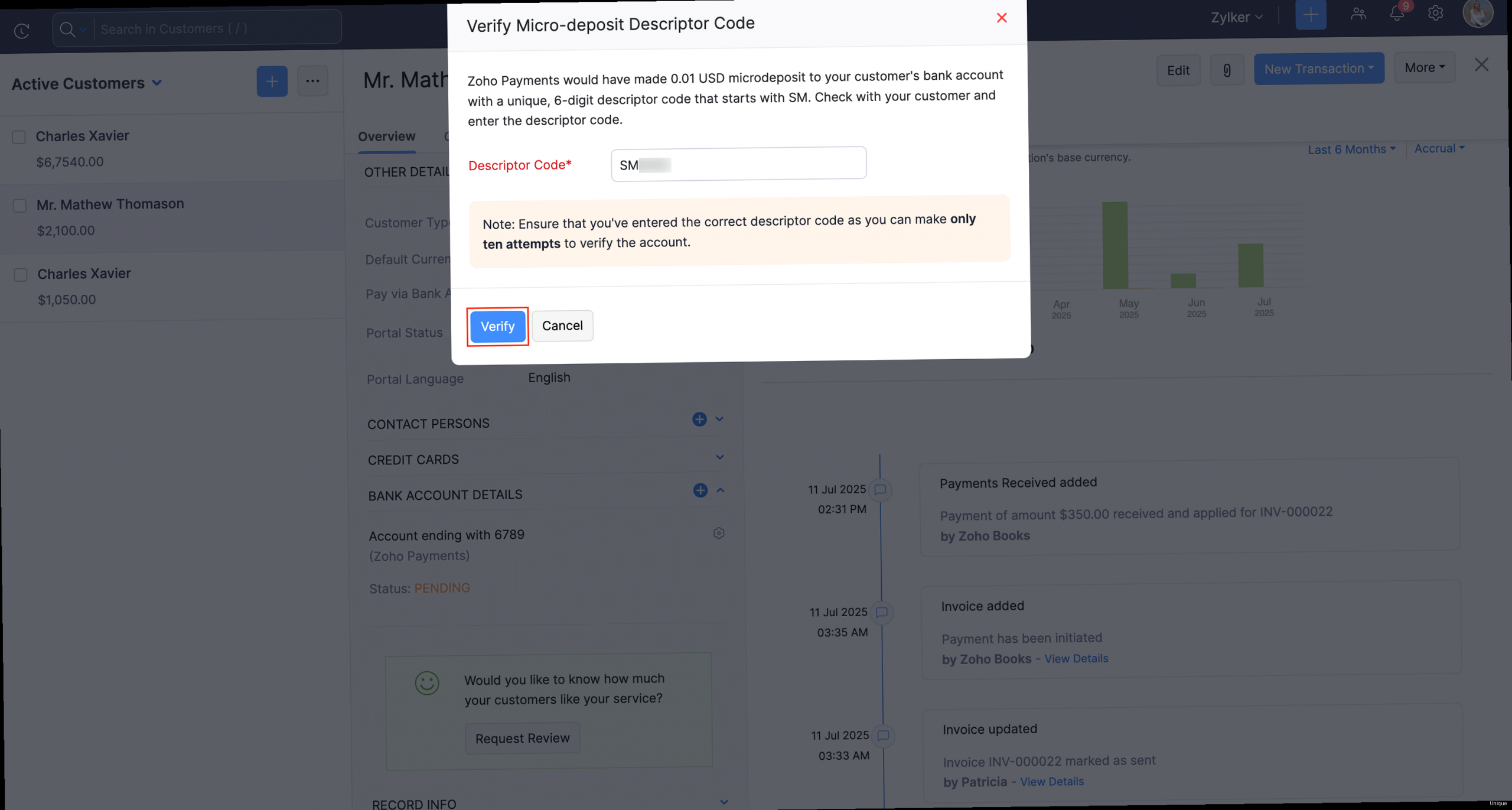 Illustration for Screenshot showing the Zoho Mail control panel where domain verification is initiated. How to verify your zoho account - Screenshot showing the Zoho Mail control panel where domain verification is initiated.