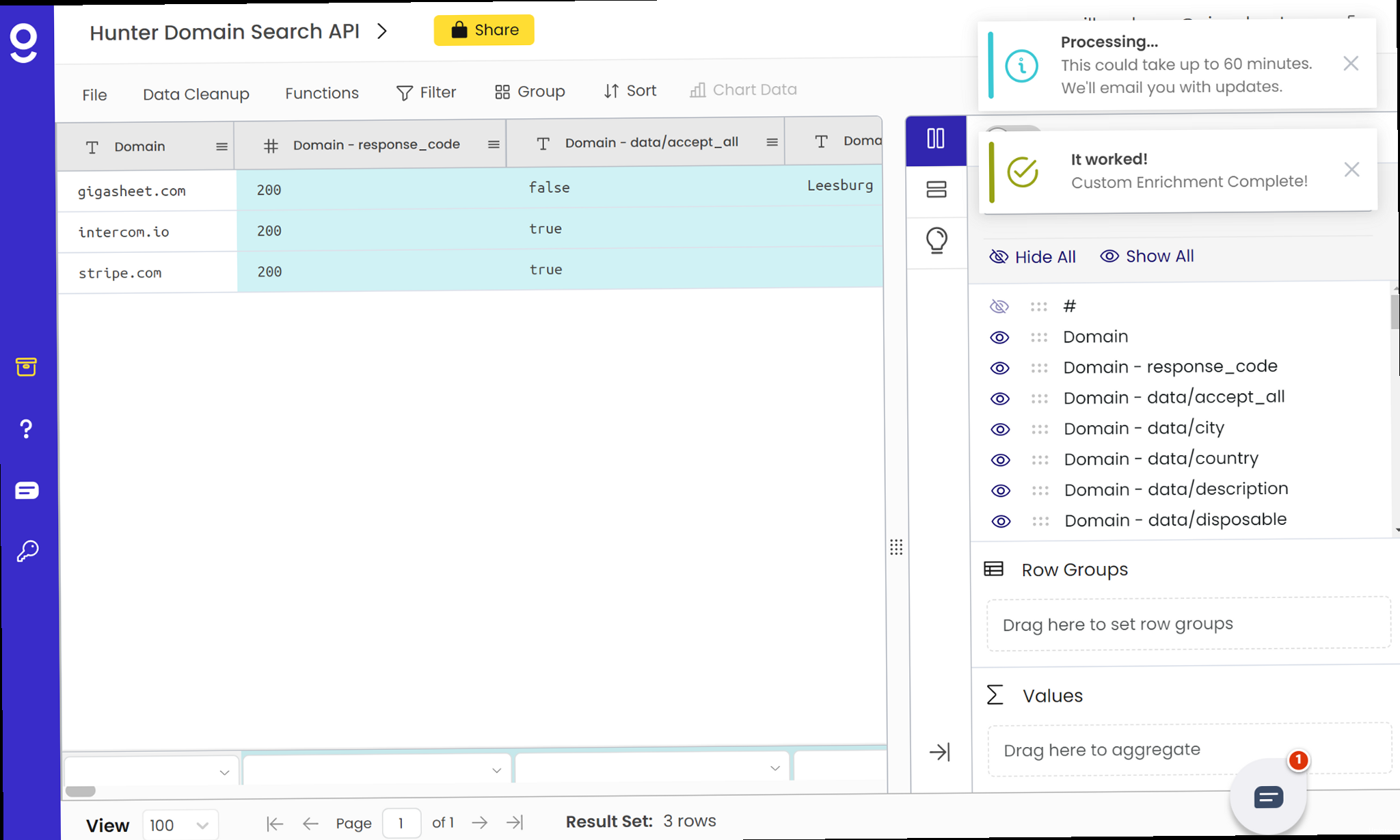 Illustration for Performing a domain search and interpreting the results Hunter.io email finder api - Performing a domain search and interpreting the results