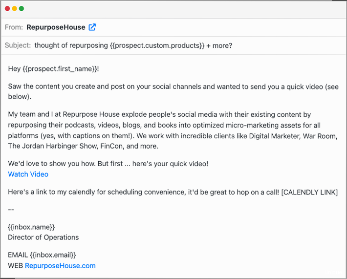 Illustration for An example of a well-structured cold email body with personalized elements. How to cold email a potential client - An example of a well-structured cold email body with personalized elements.