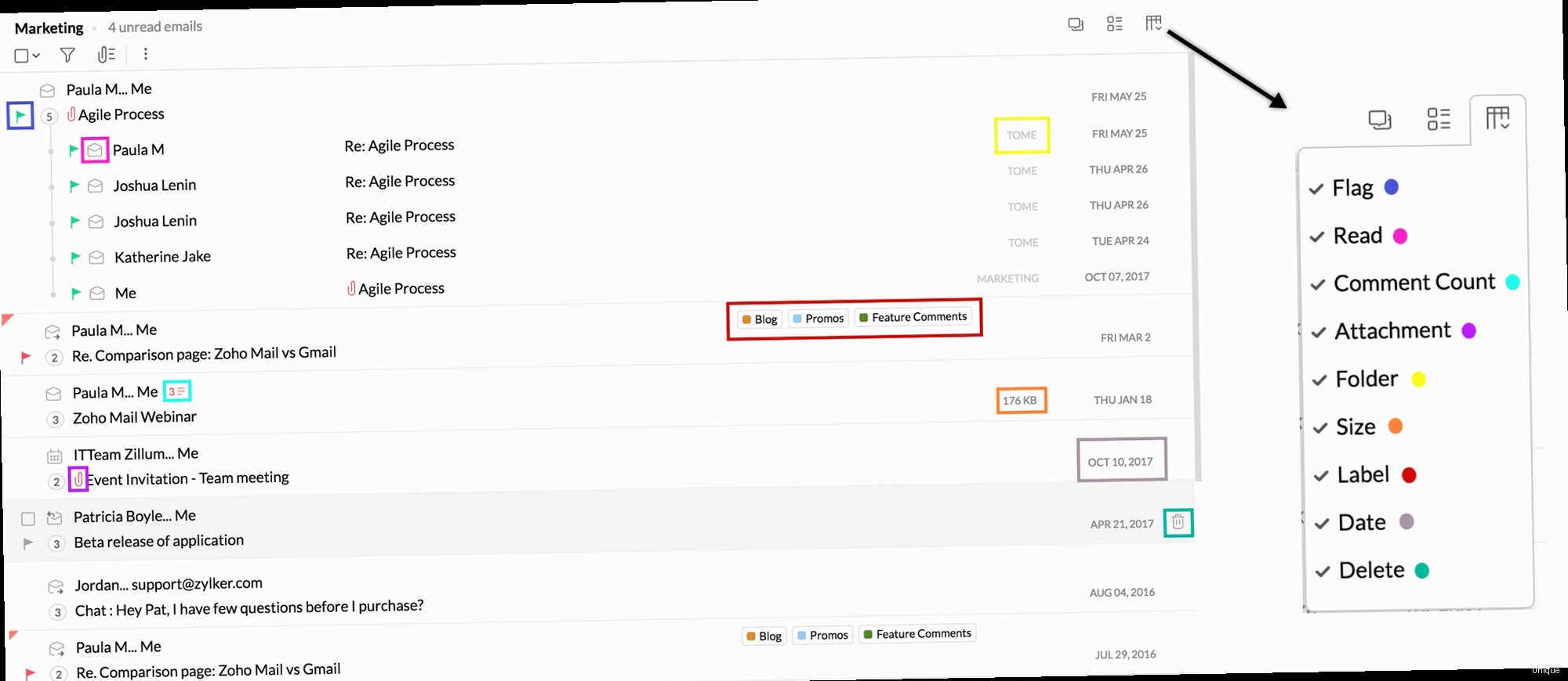 Illustration for A visual representation of an email with good formatting, clear call-to-action, and minimal spam triggers. How to use zoho mail - A visual representation of an email with good formatting, clear call-to-action, and minimal spam triggers.
